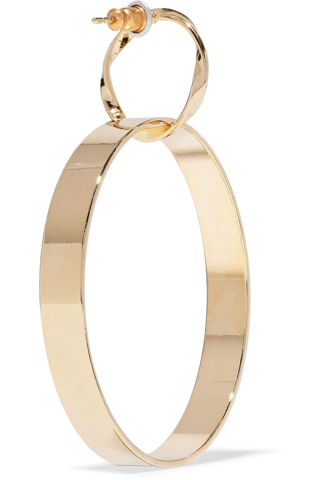 KENNETH JAY LANE 22-karat gold-plated hoop earrings