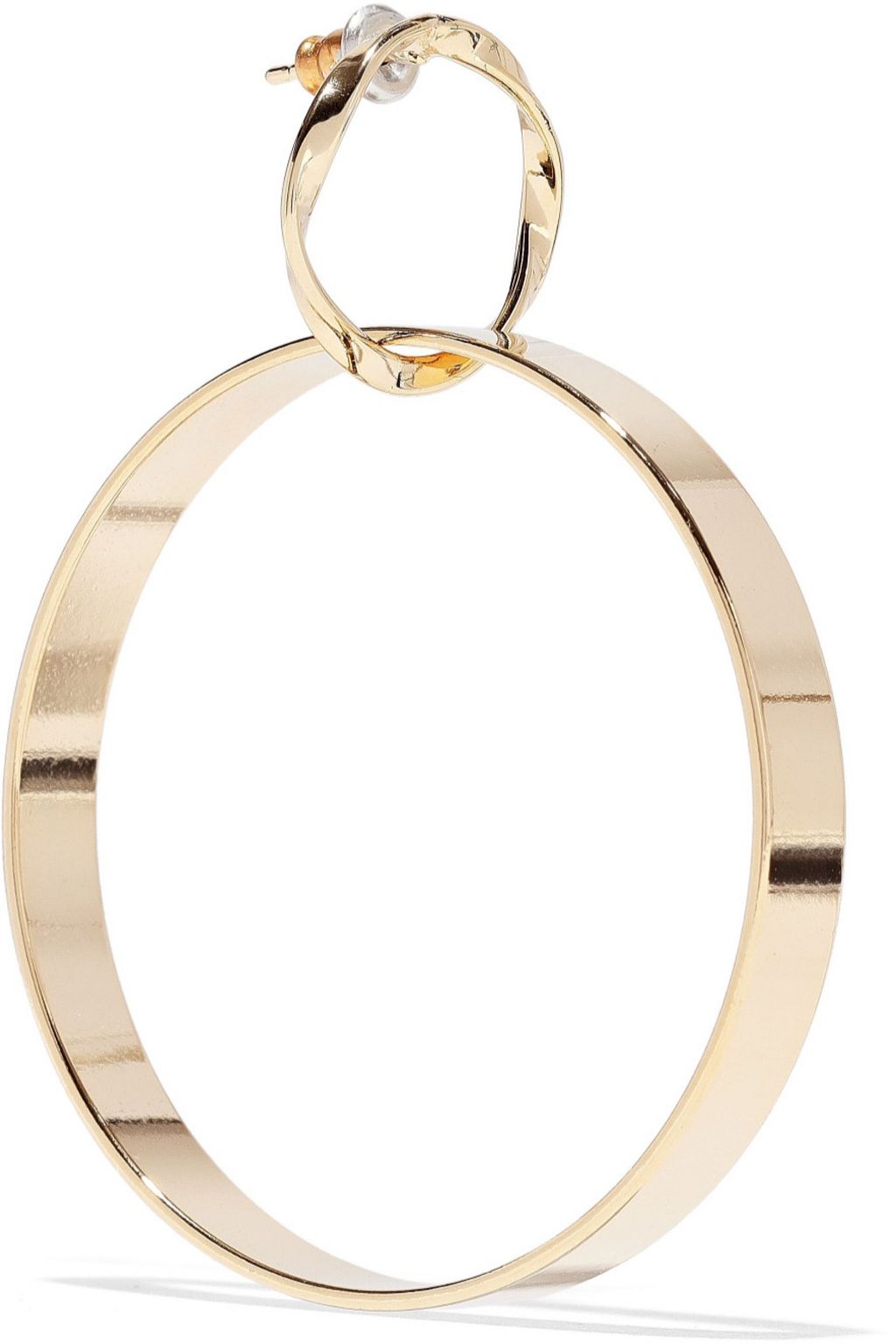 KENNETH JAY LANE 22-karat gold-plated hoop earrings