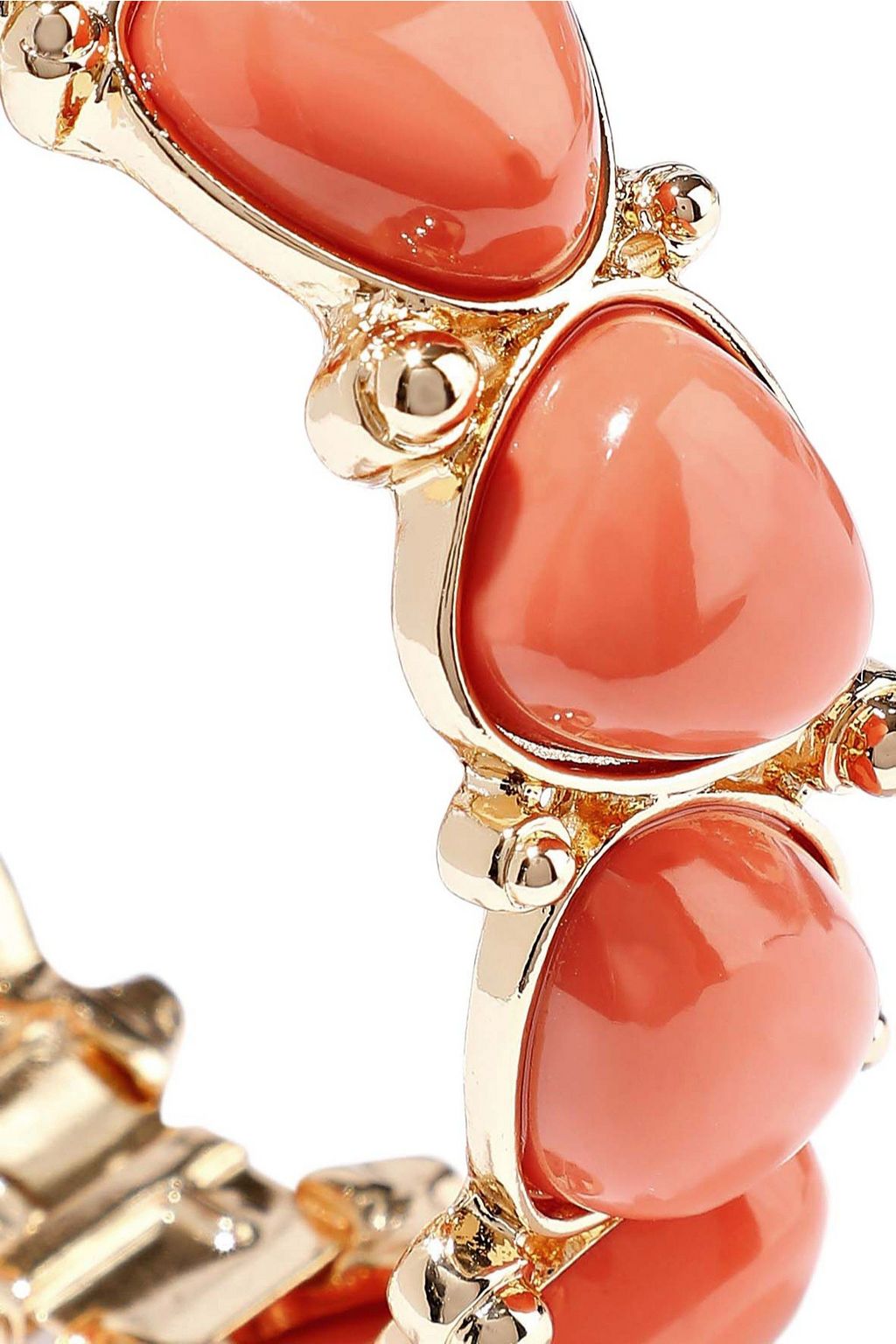 KENNETH JAY LANE 22-karat gold-plated stone bracelet