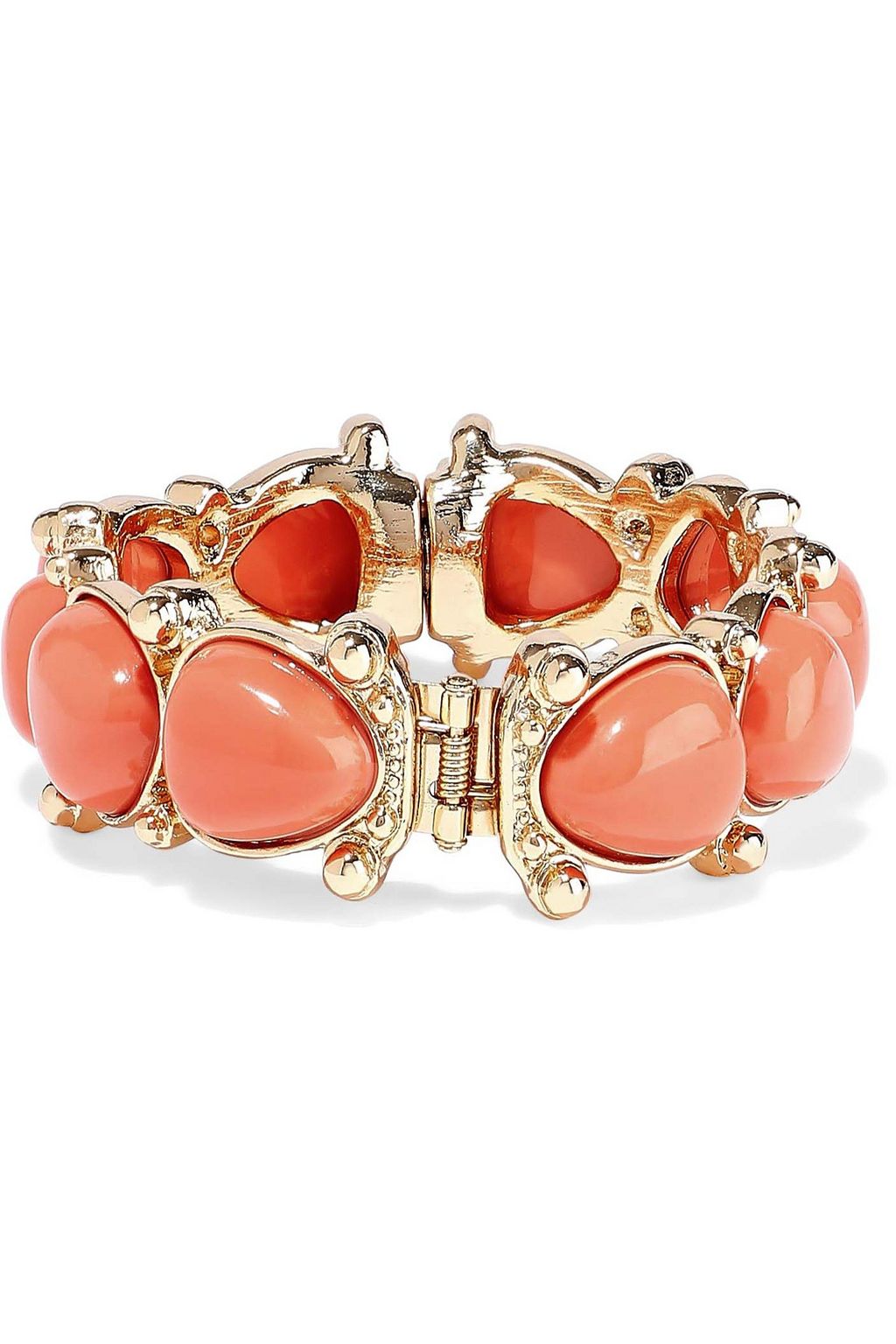 KENNETH JAY LANE 22-karat gold-plated stone bracelet