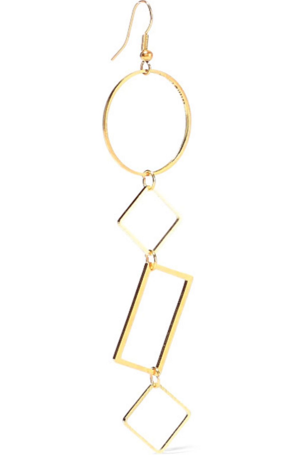 KENNETH JAY LANE 22-karat gold-plated earrings
