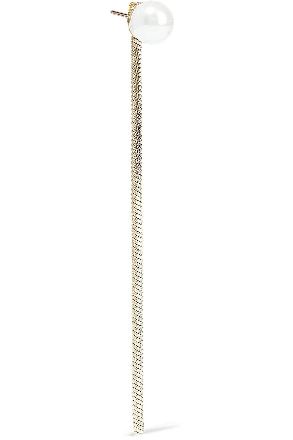 KENNETH JAY LANE 22-karat gold-plated faux pearl earrings
