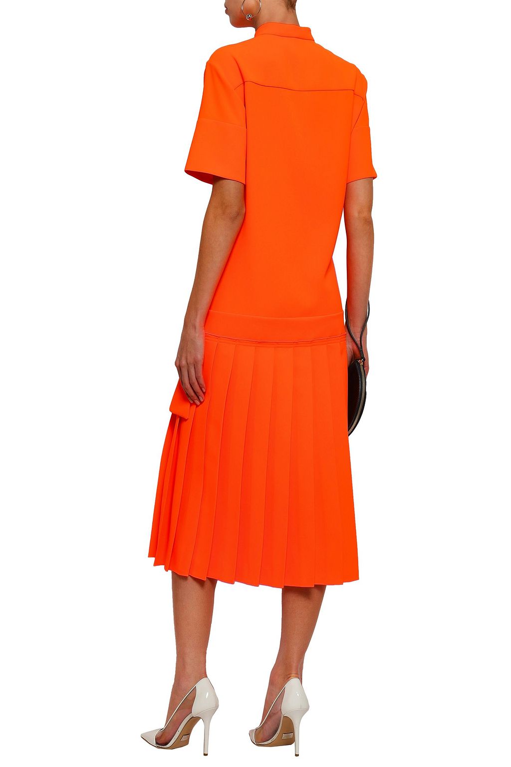 VICTORIA, VICTORIA BECKHAM Crepe midi shirt dress