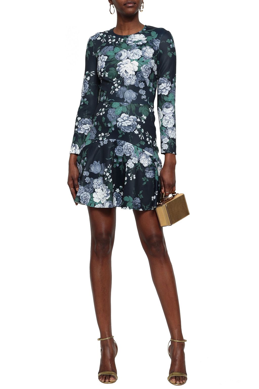 LOVER Floral-print scuba mini dress