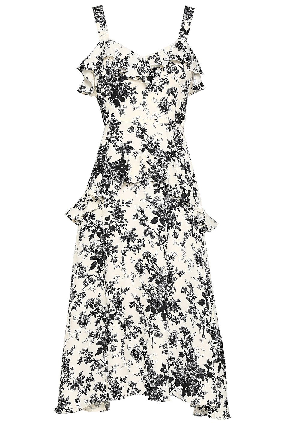 white floral midi dress