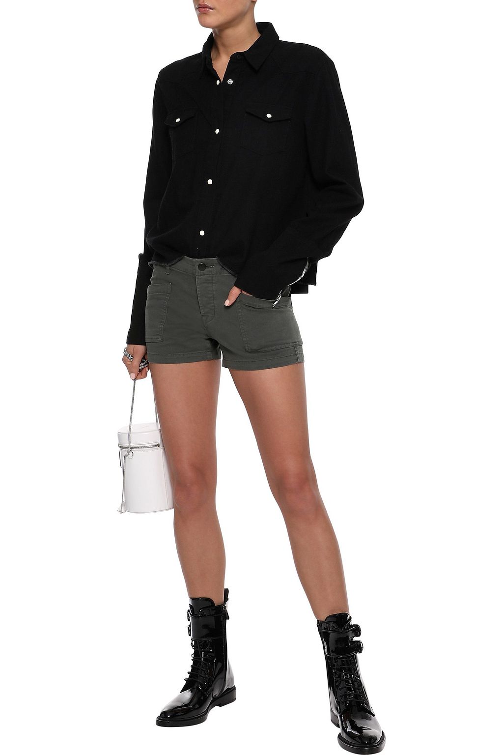 J BRAND Brona cotton-blend twill shorts