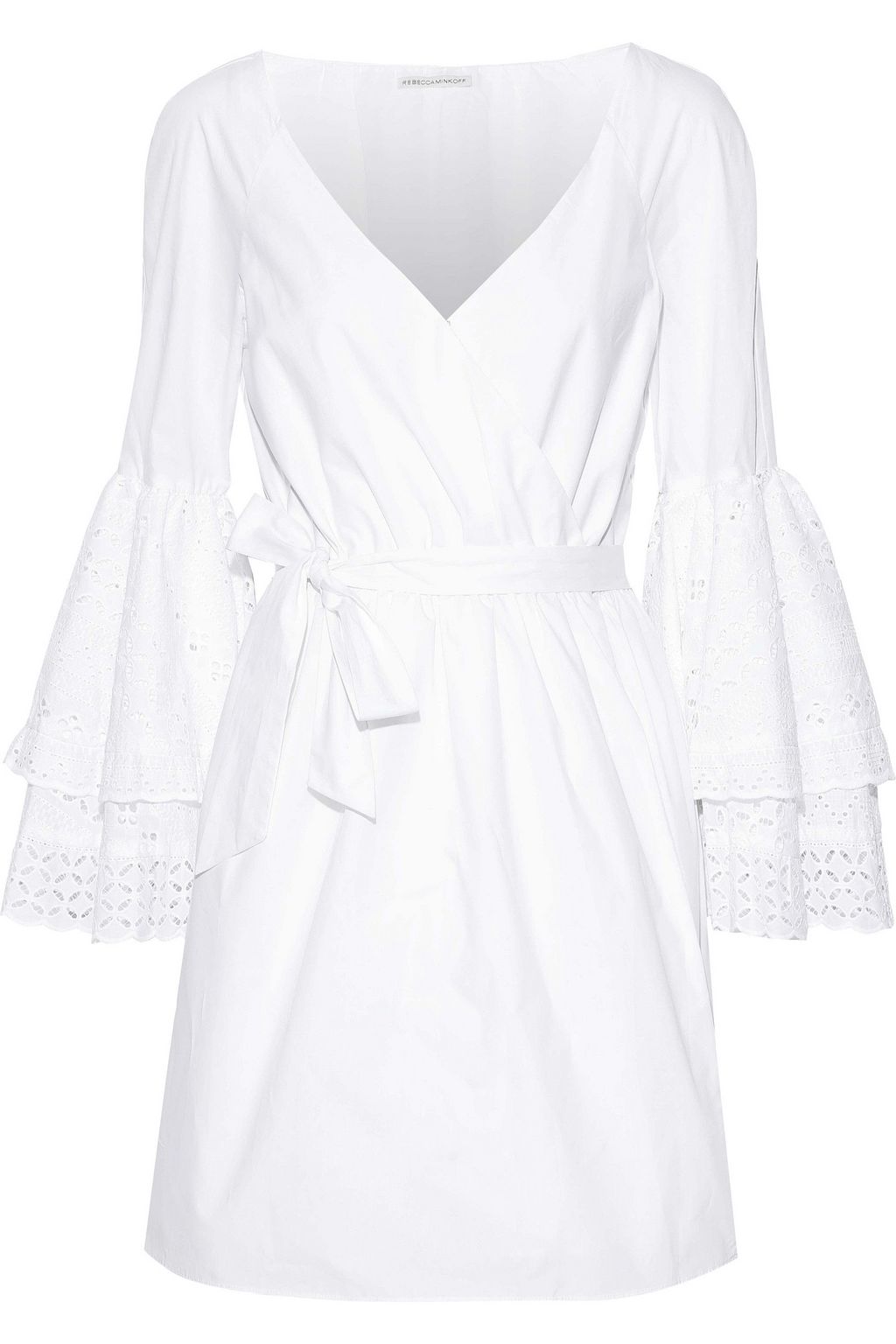 broderie anglaise wrap dress
