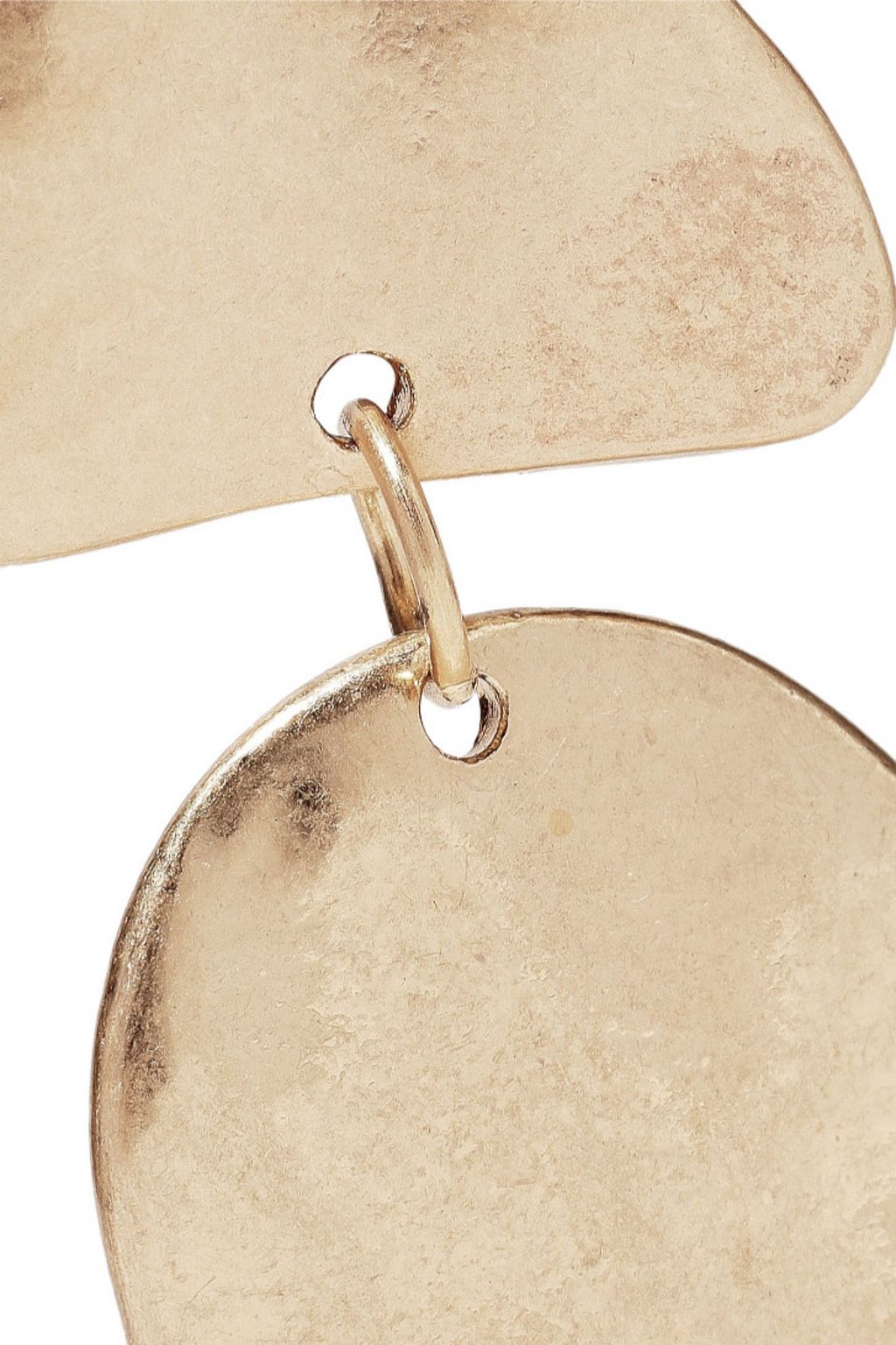 KENNETH JAY LANE Hammered gold-tone earrings