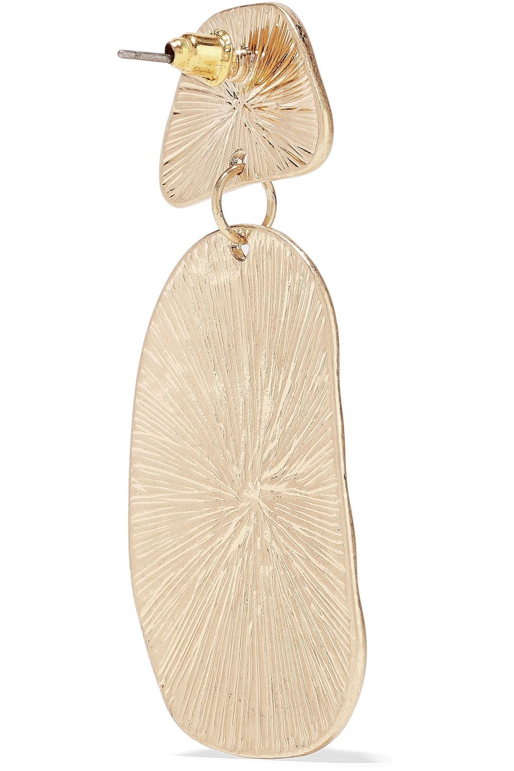 KENNETH JAY LANE Hammered gold-tone earrings