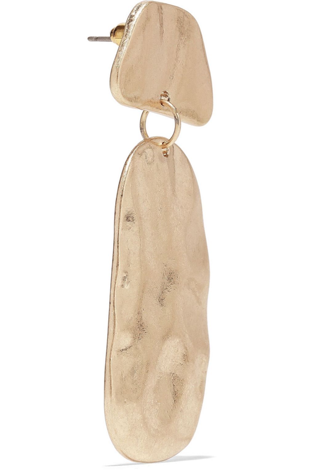 KENNETH JAY LANE Hammered gold-tone earrings