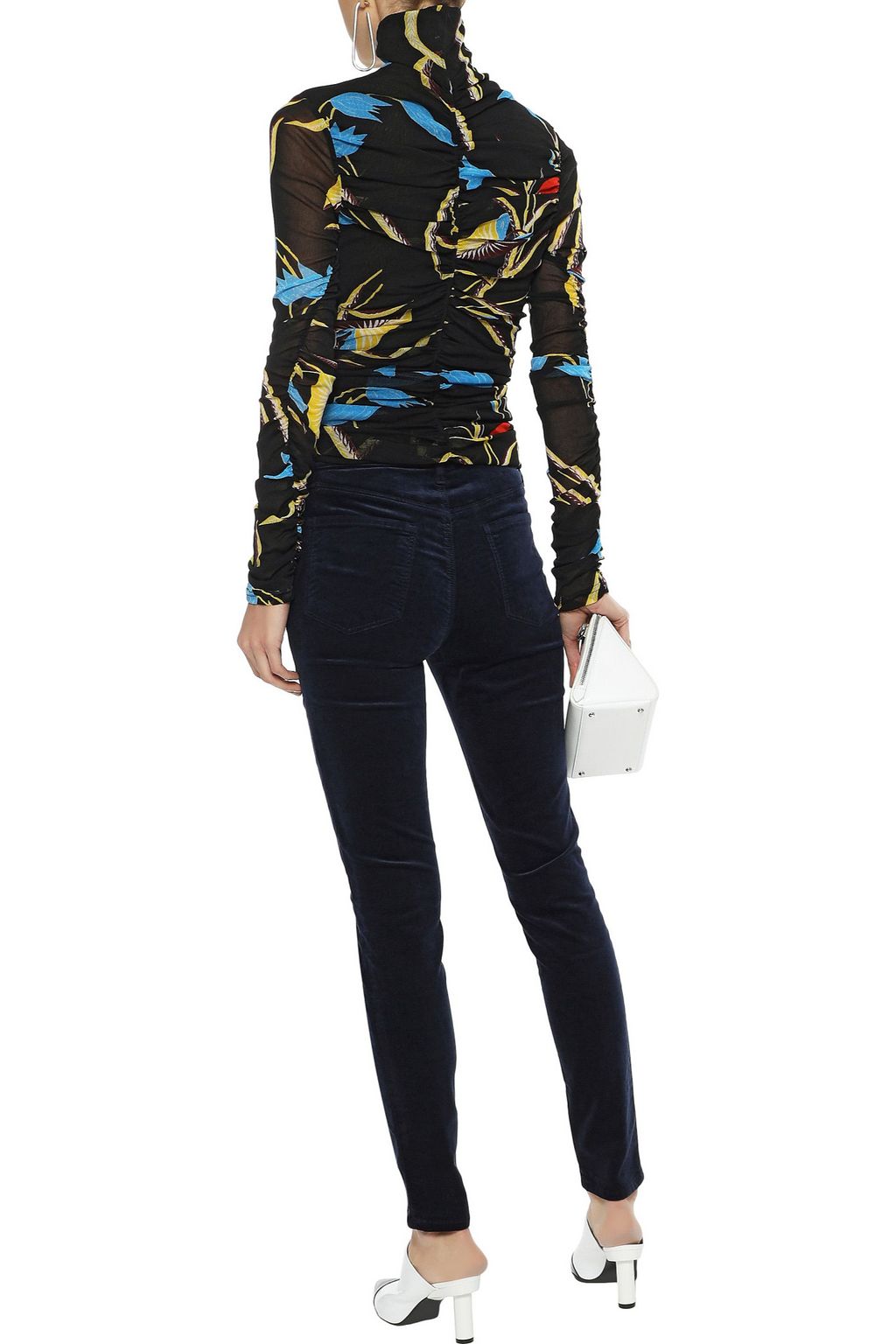 J BRAND Maria cotton-blend velvet skinny pants