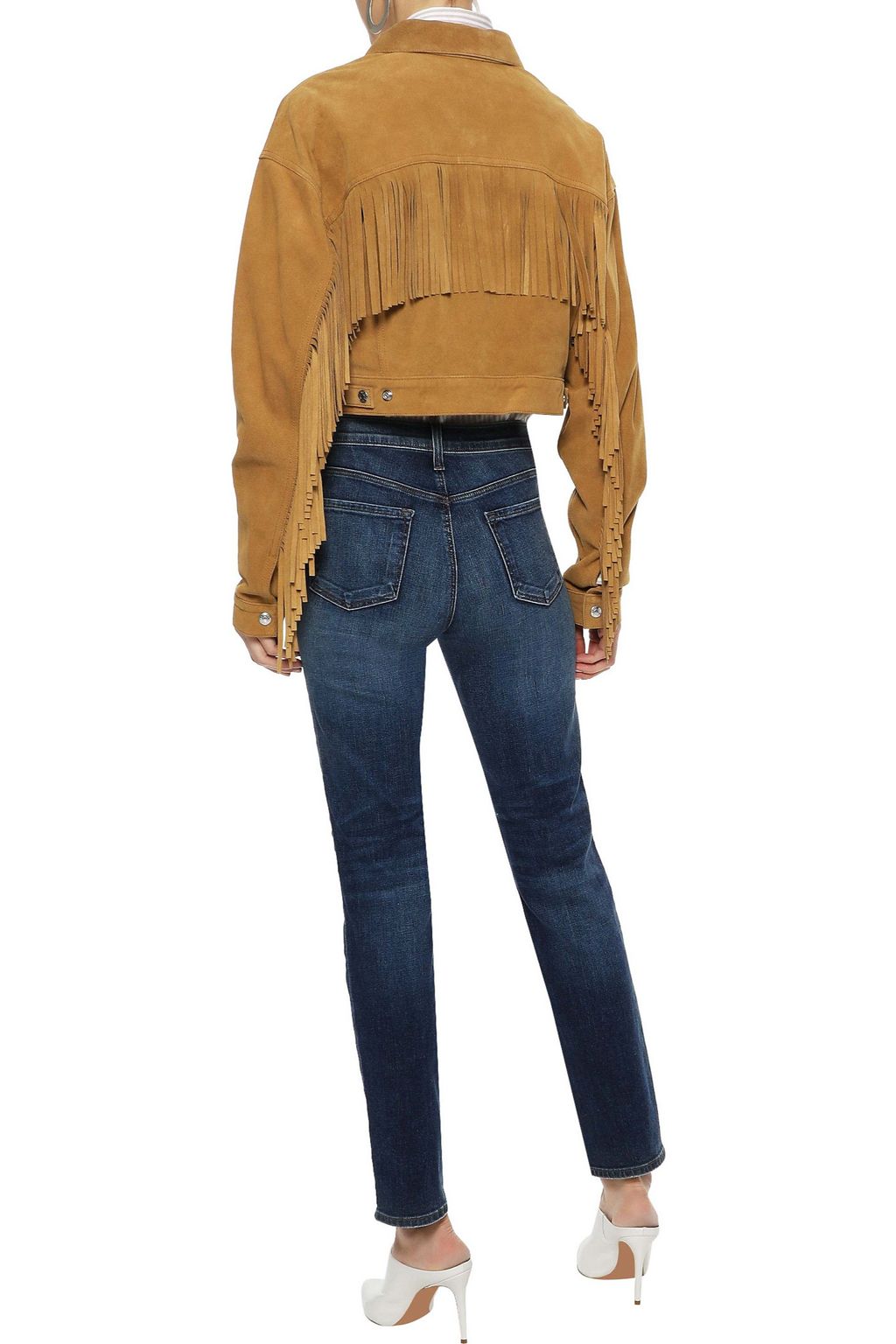 J BRAND Faded mid-rise slim-leg jeans