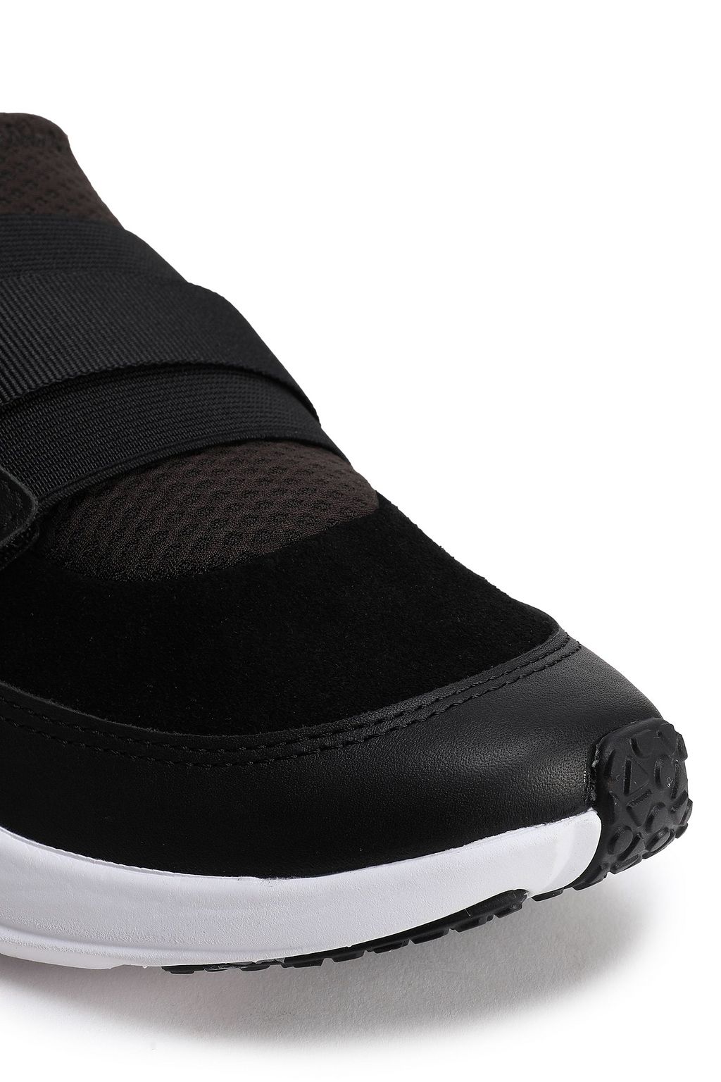 MCQ ALEXANDER MCQUEEN Suede and mesh-paneled sneakers