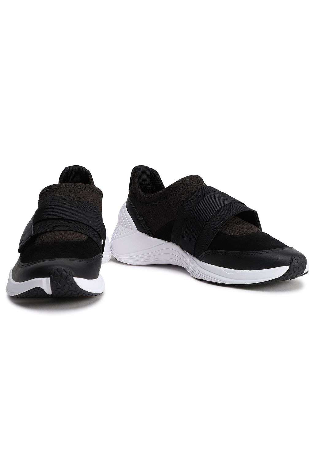 MCQ ALEXANDER MCQUEEN Suede and mesh-paneled sneakers