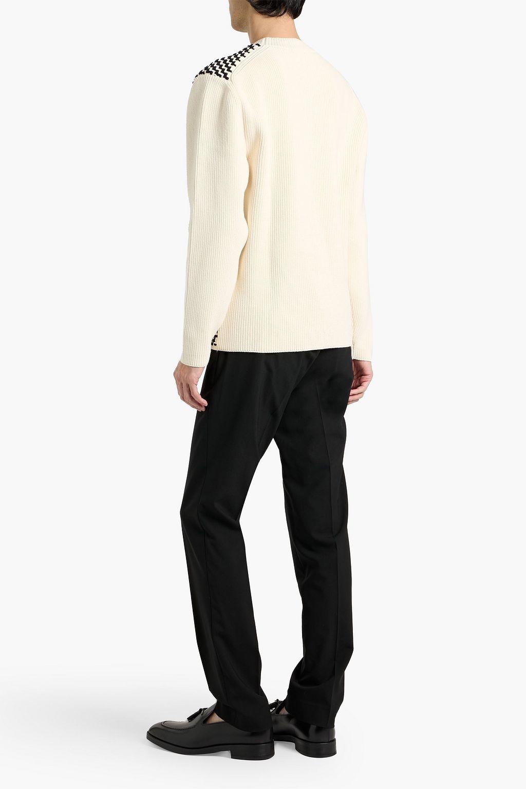 DUNHILL Intarsia cotton-blend sweater