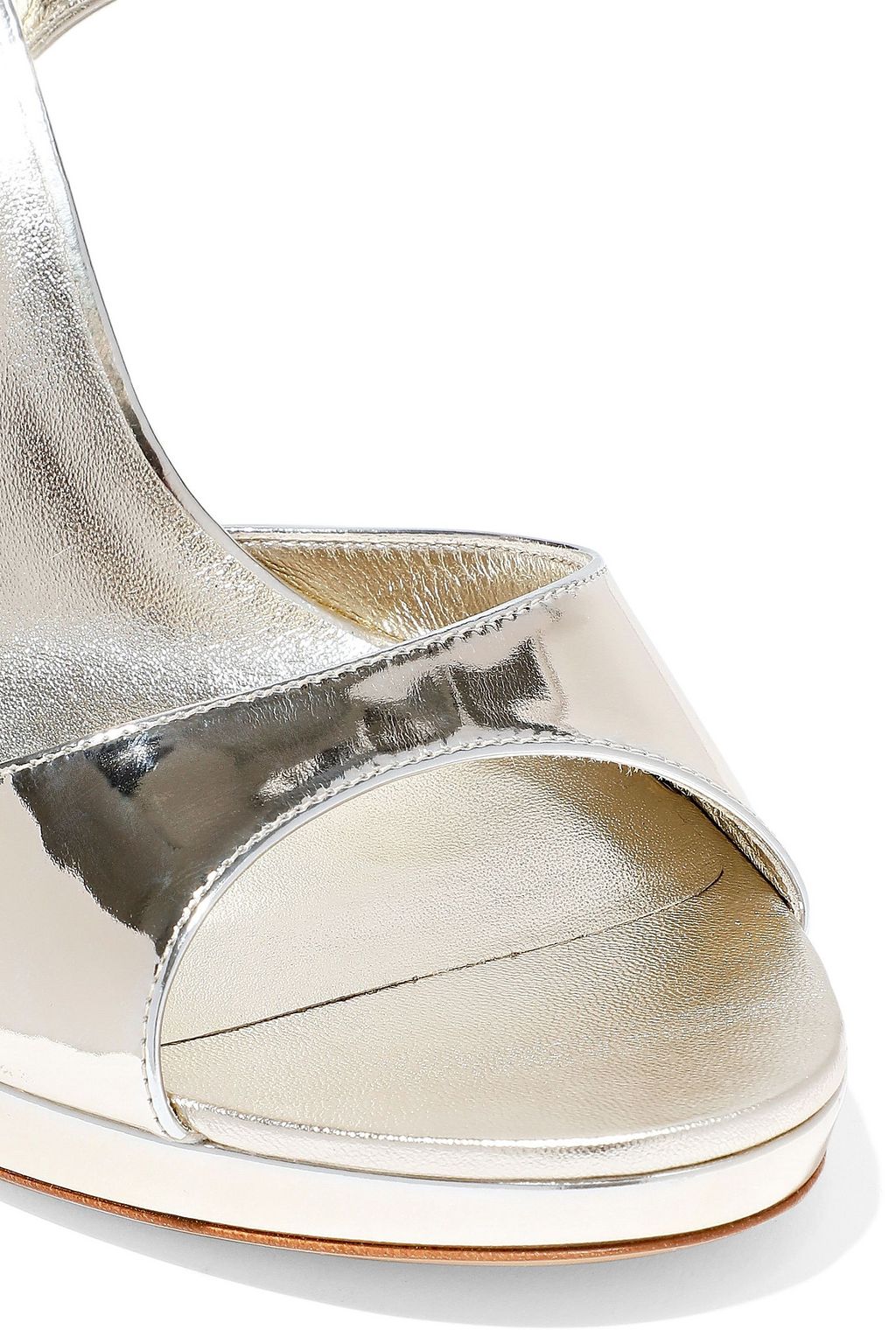 ROGER VIVIER Mirrored-leather platform sandals