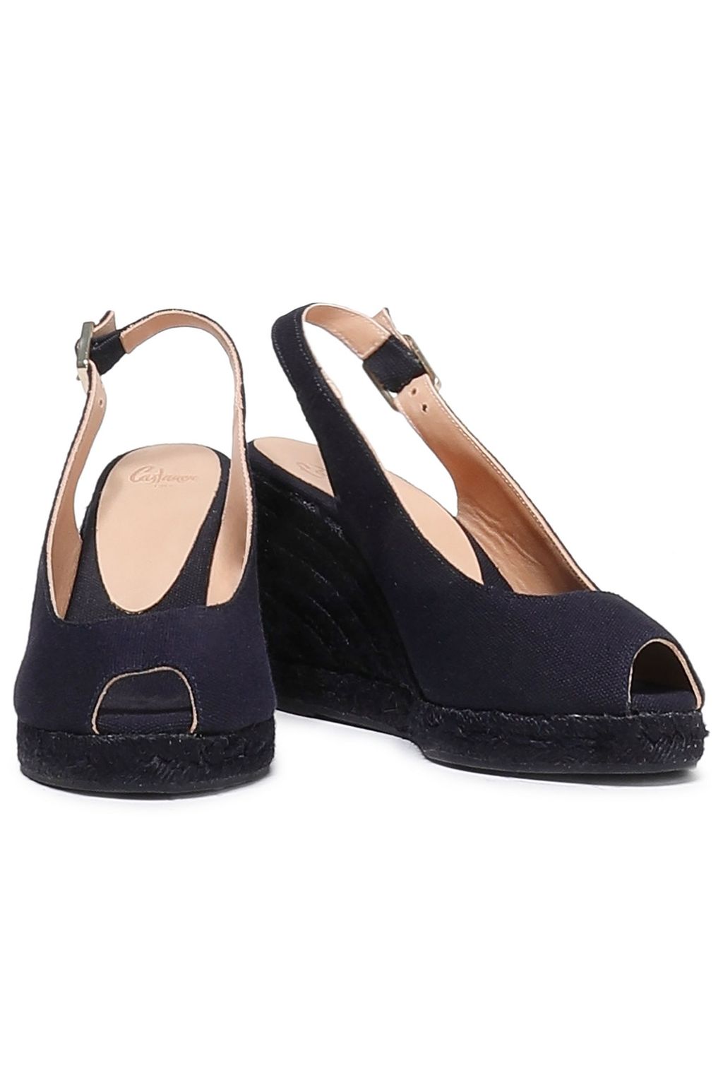 CASTAÑER Beli canvas wedge slingback espadrilles