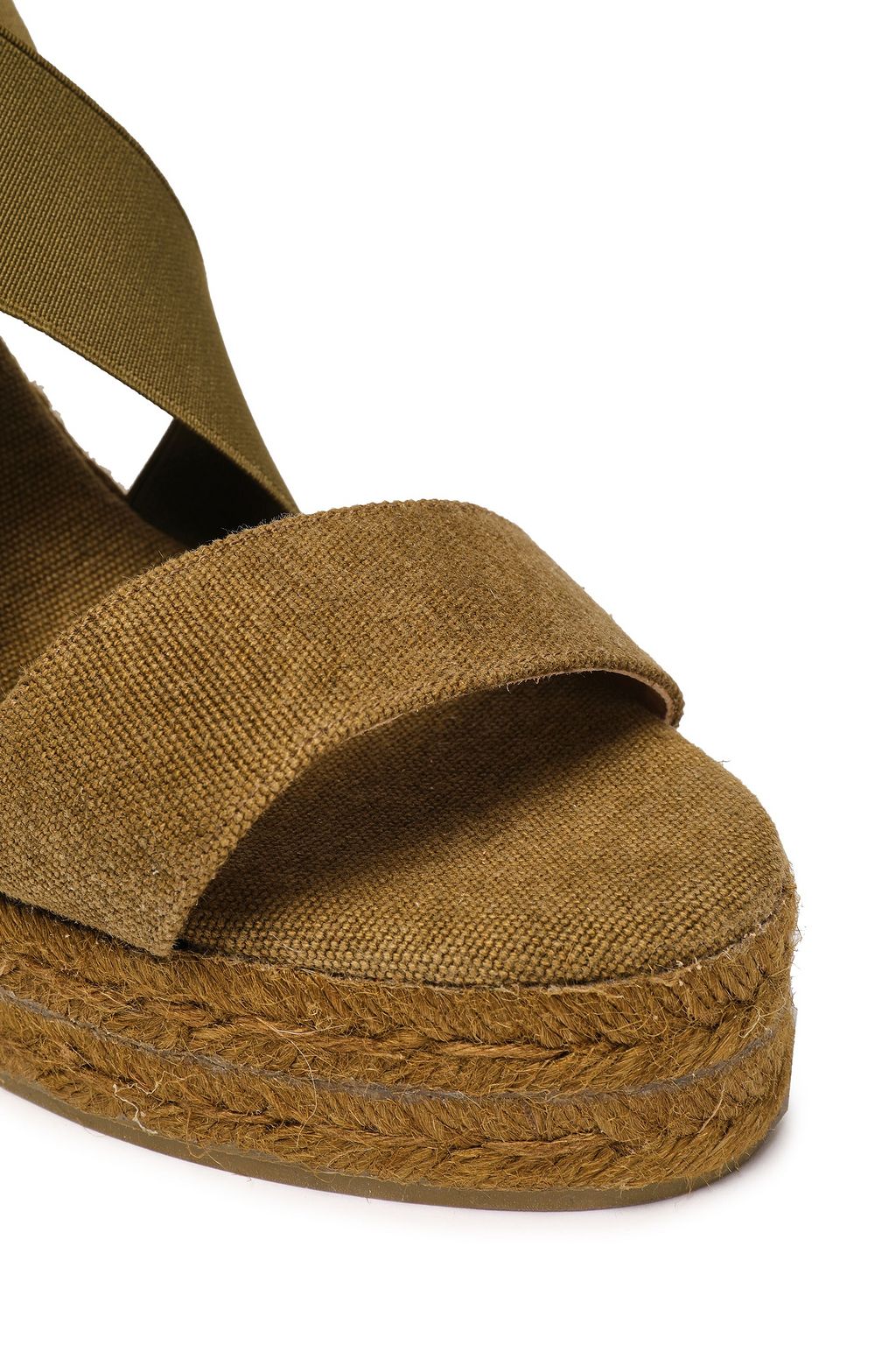 CASTAÑER Bambu canvas espadrille wedge sandals