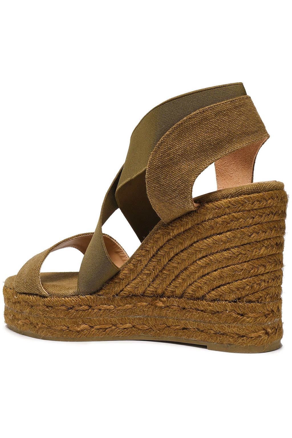 CASTAÑER Bambu canvas espadrille wedge sandals