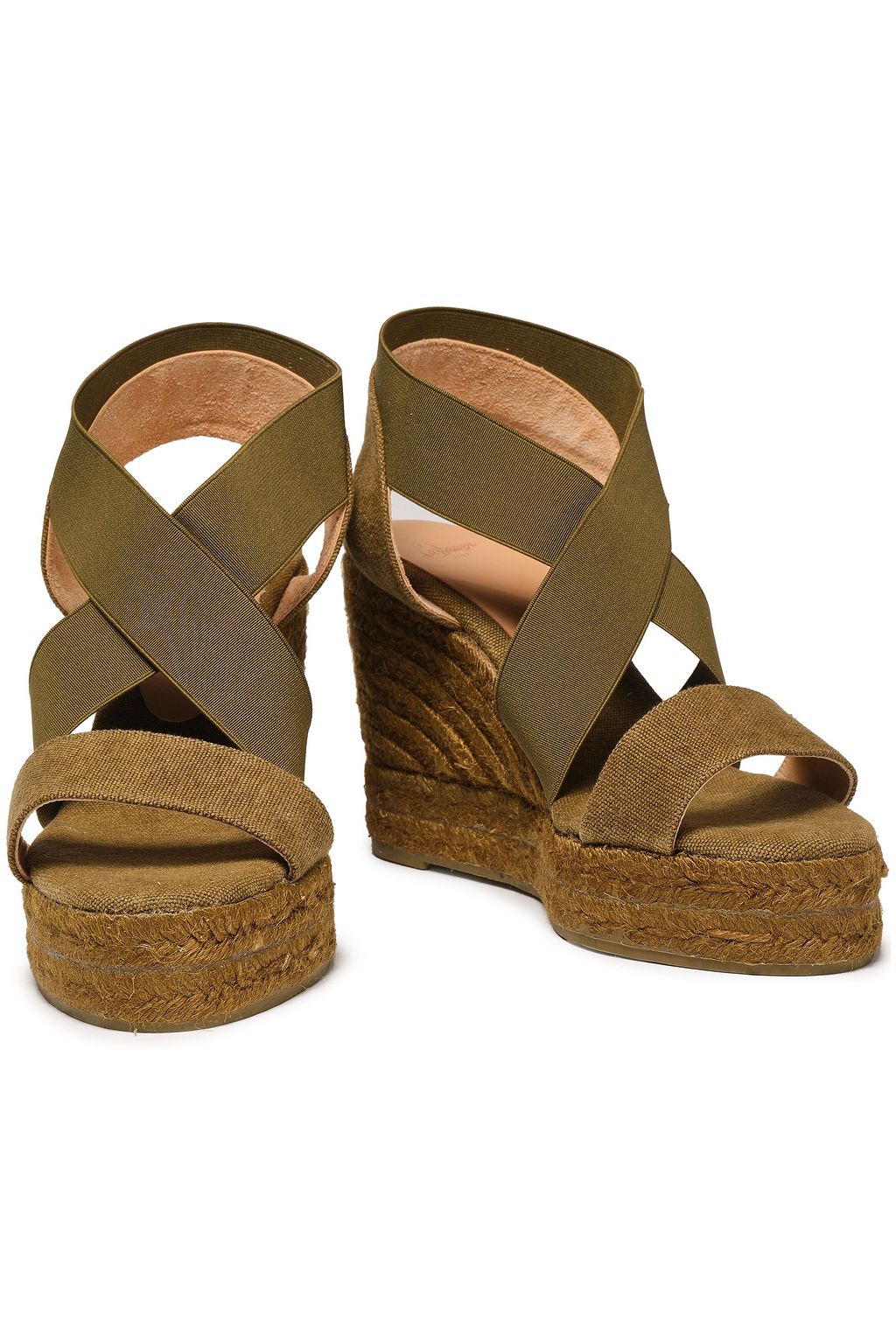 CASTAÑER Bambu canvas espadrille wedge sandals