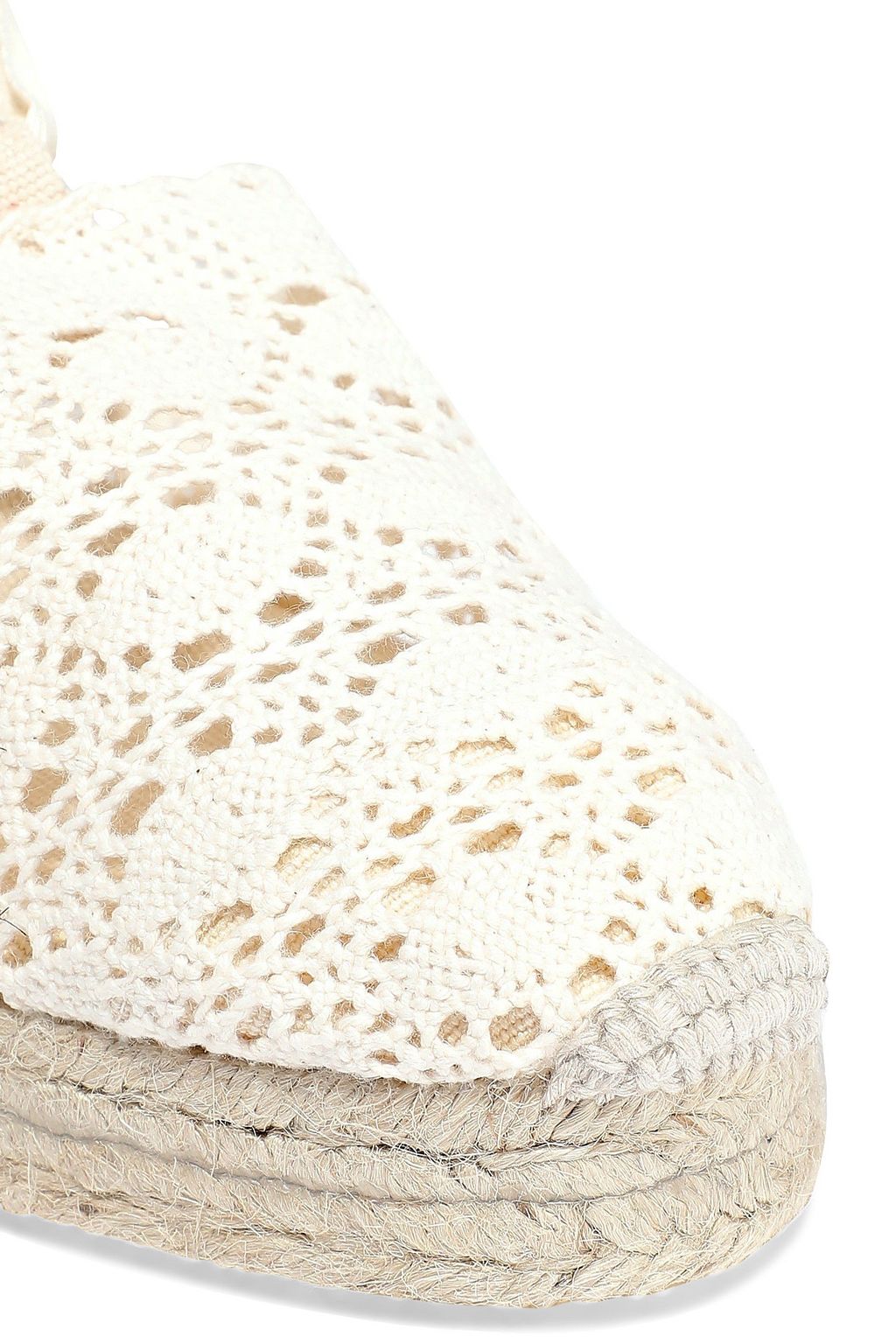 CASTAÑER Carina crocheted wedge espadrilles