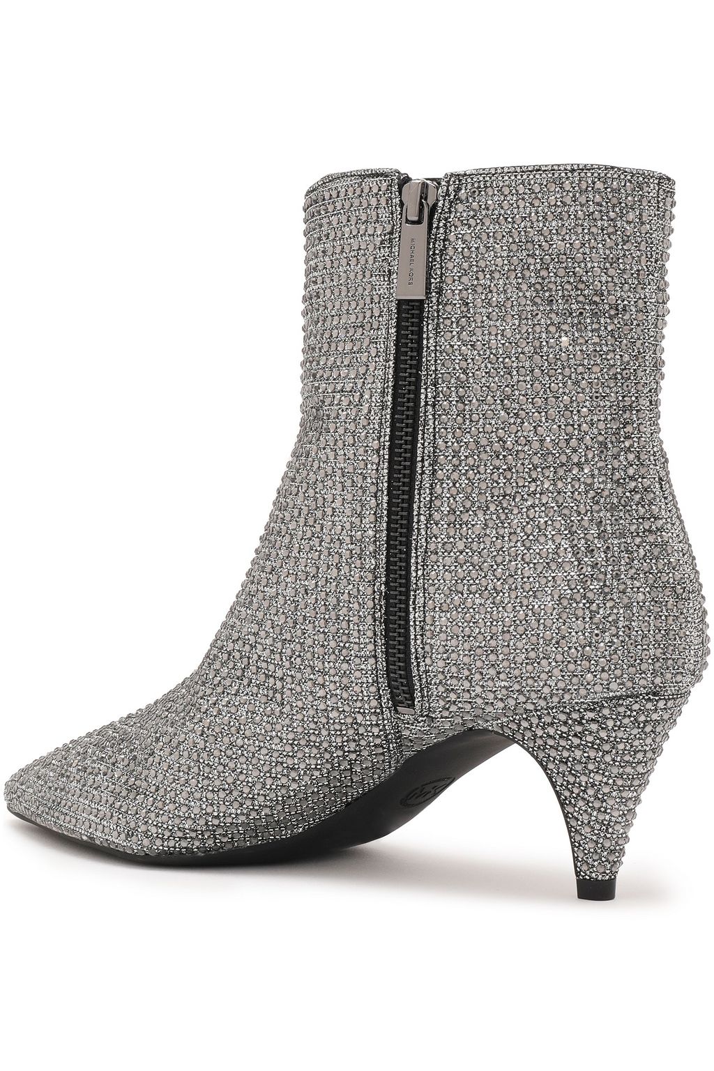 MICHAEL MICHAEL KORS Blaine crystal-embellished metallic mesh ankle boots