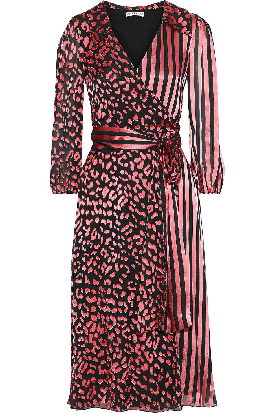alice olivia wrap dress