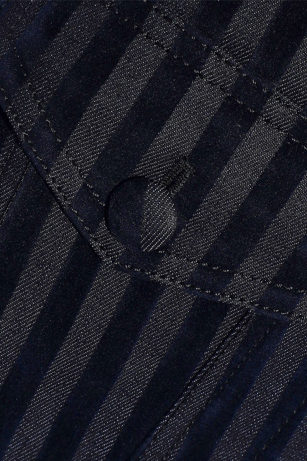 DEREK LAM 10 CROSBY Flocked striped denim mini skirt