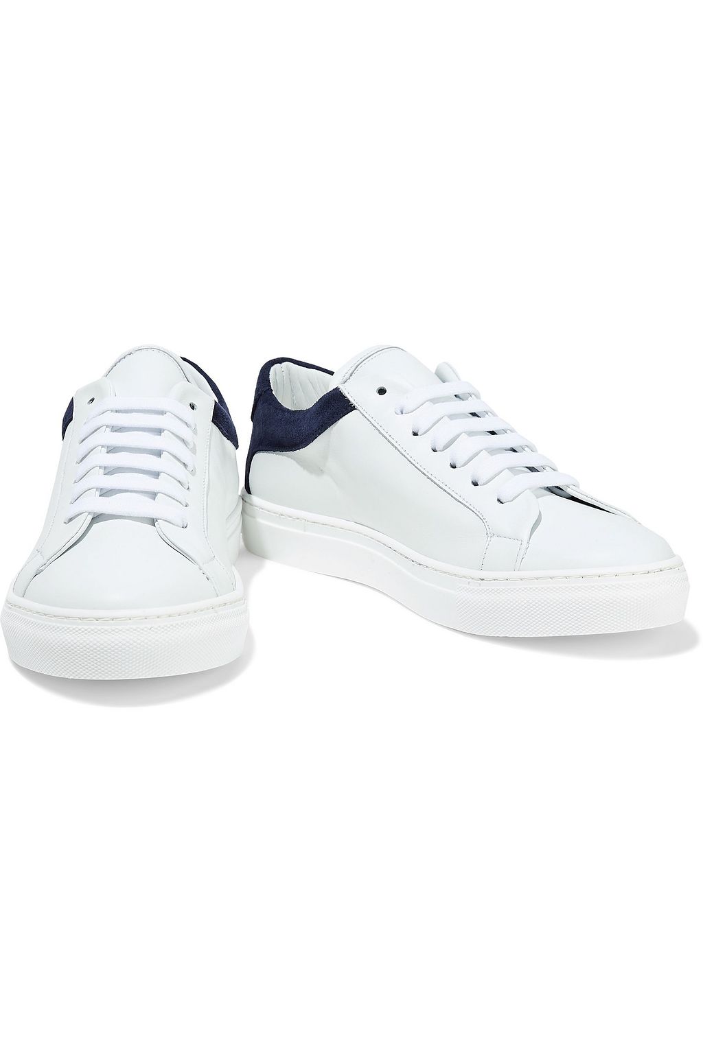 IRIS & INK Isabelle suede-trimmed leather sneakers