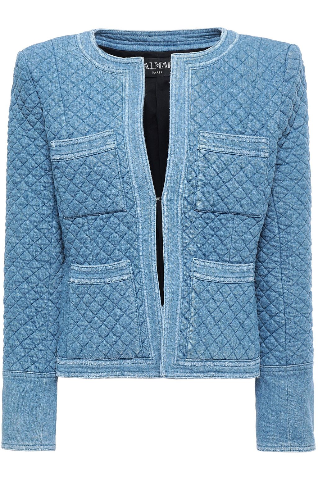 balmain distressed denim jacket