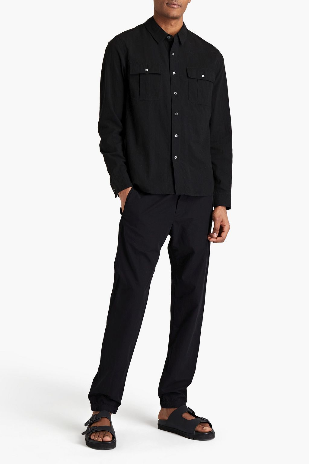 JAMES PERSE Crinkled cotton-gauze shirt