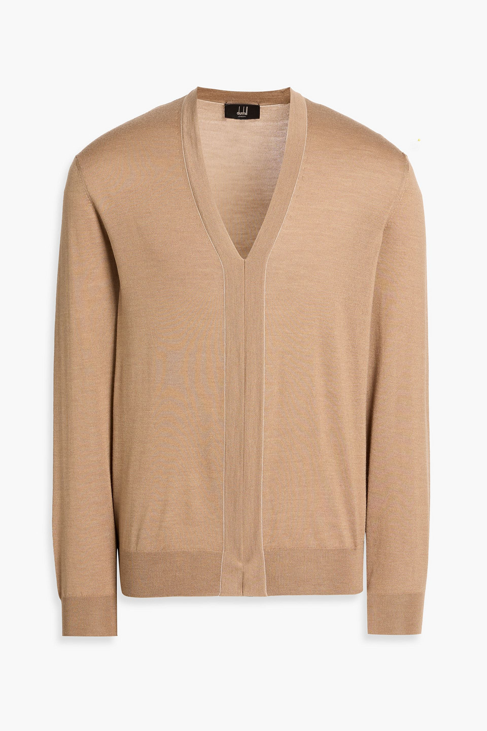 dunhill - cashmere, merino wool and silk-blend sweater - brown - xl
