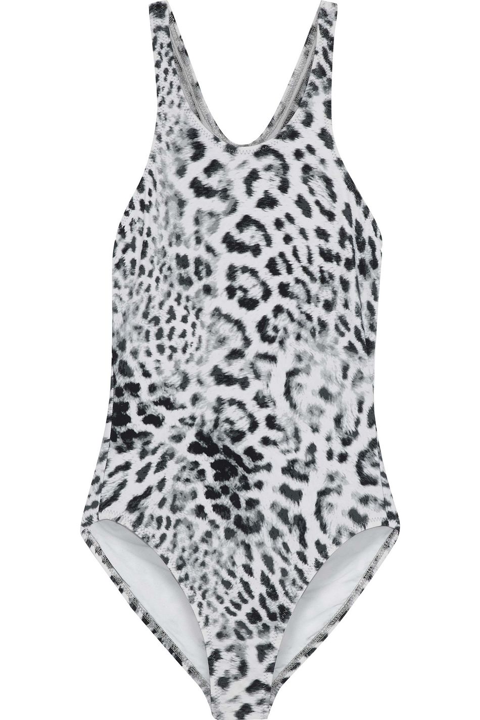 black and white leopard print swimsuit