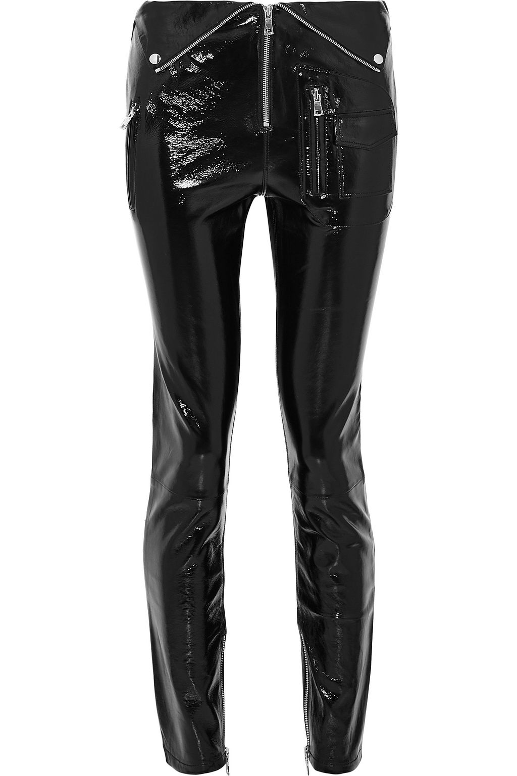 patent leather skinny jeans