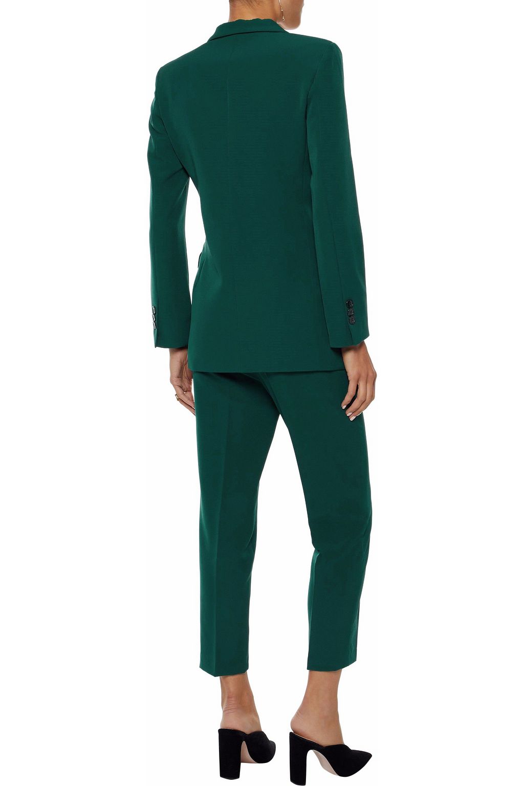 IRIS & INK Luca double-breasted twill blazer