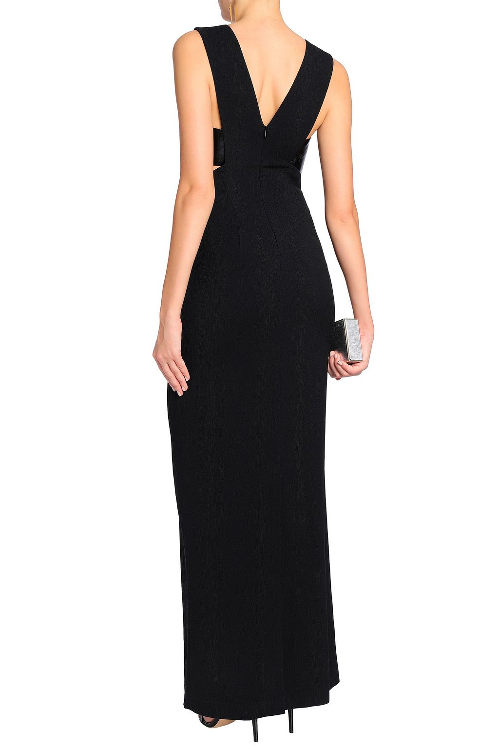 RACHEL GILBERT PVC-paneled cloqué gown