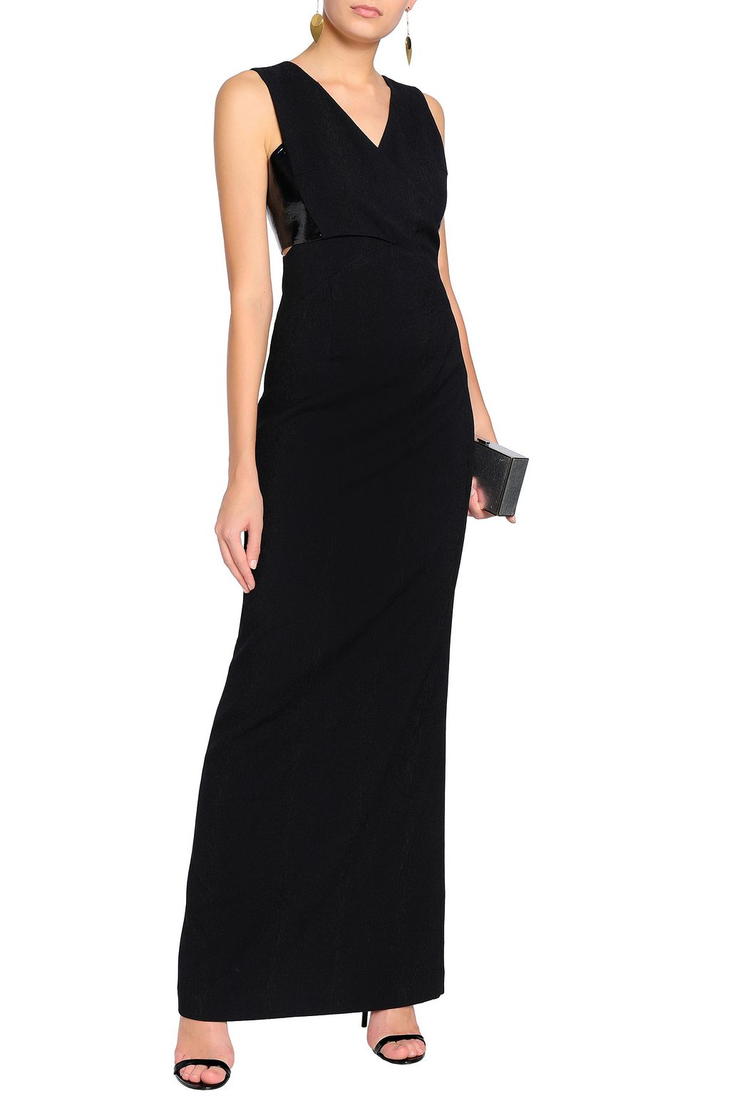 RACHEL GILBERT PVC-paneled cloqué gown