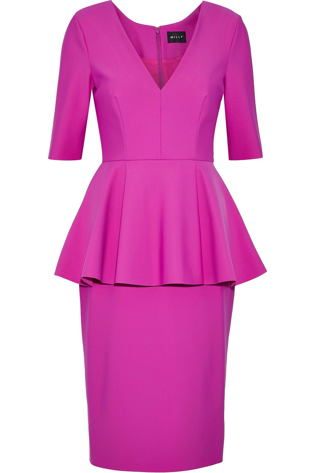 fuchsia peplum dress