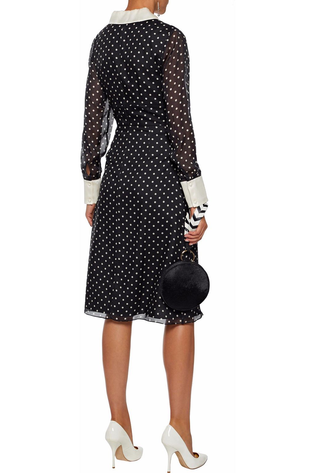 mikael aghal polka dot dress