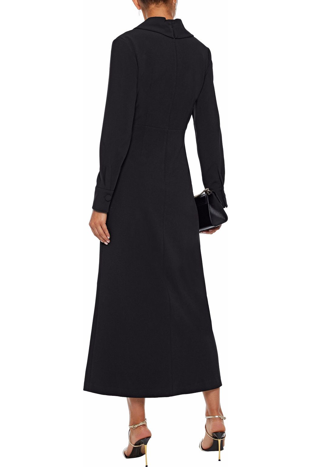 MIKAEL AGHAL Wrap-effect crepe midi dress