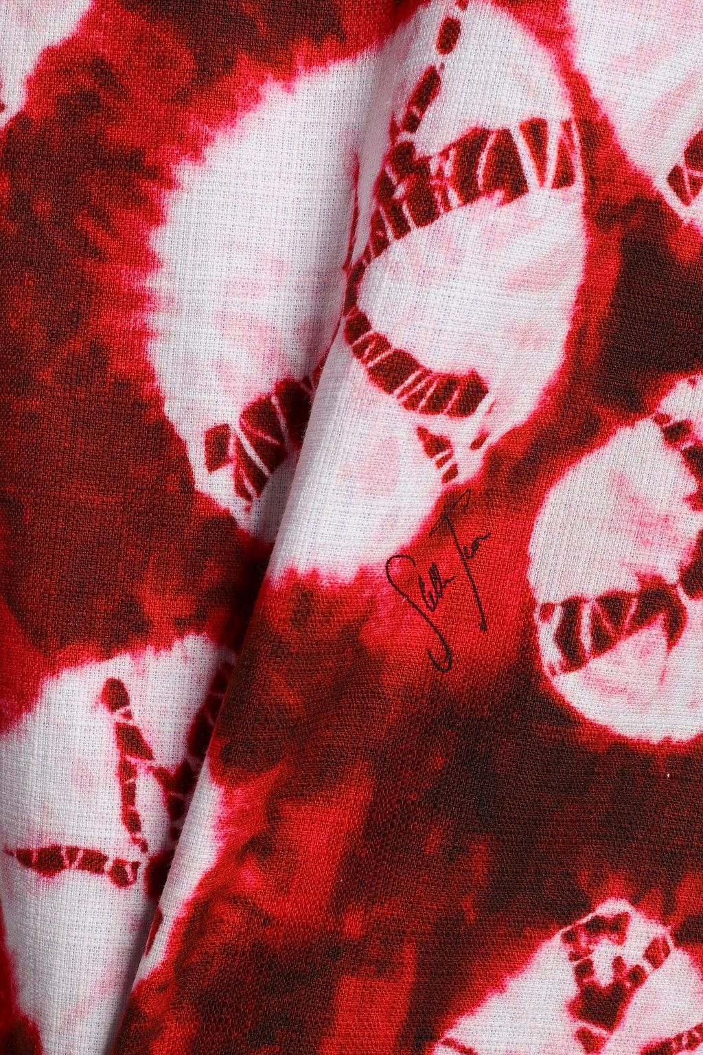 STELLA JEAN Tie-dyed cotton midi skirt