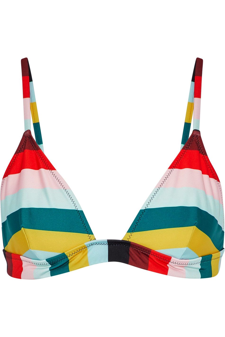 striped triangle bikini top