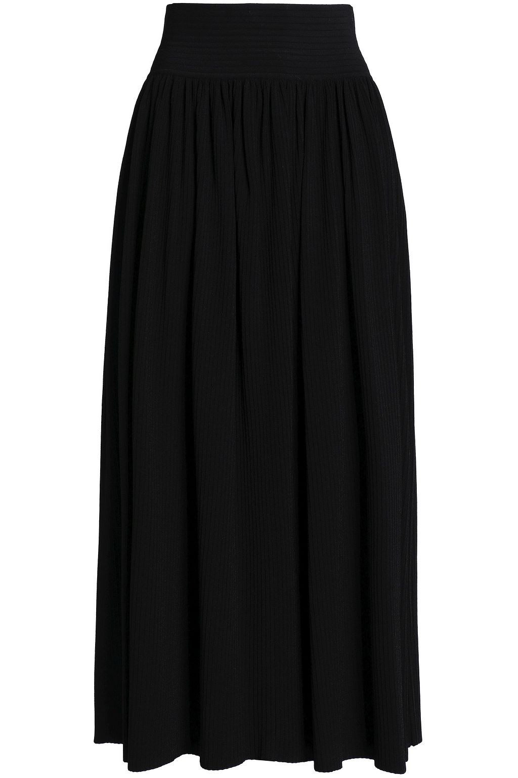 black knit maxi skirt