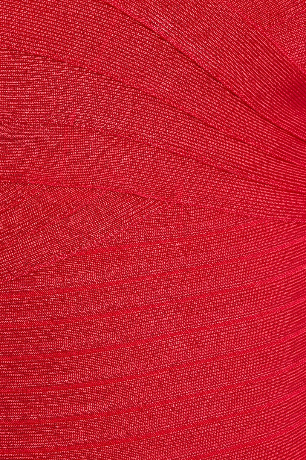 HERVÉ LÉGER Sara strapless fluted bandage dress