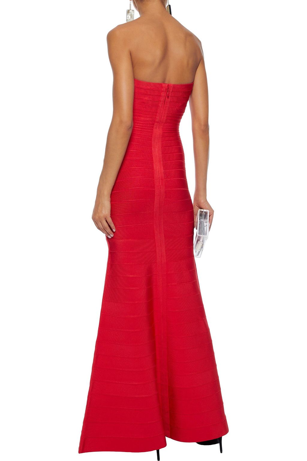 HERVÉ LÉGER Sara strapless fluted bandage dress