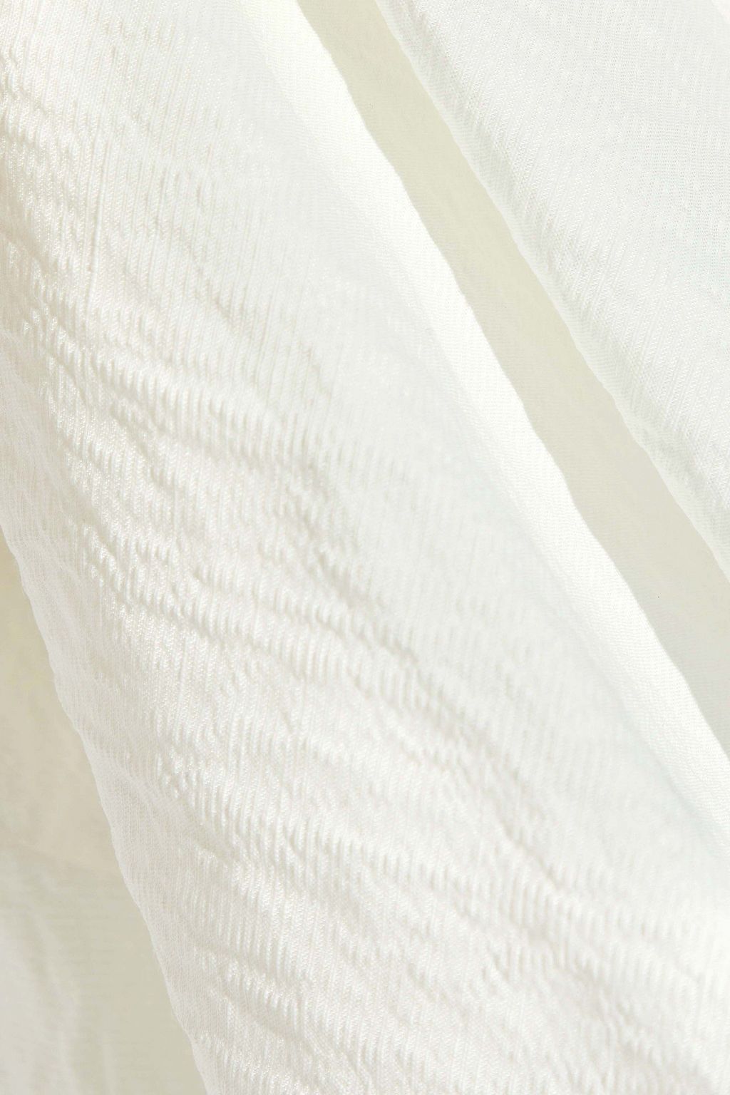 CARMEN MARCH Ruffled crinkled-twill blouse