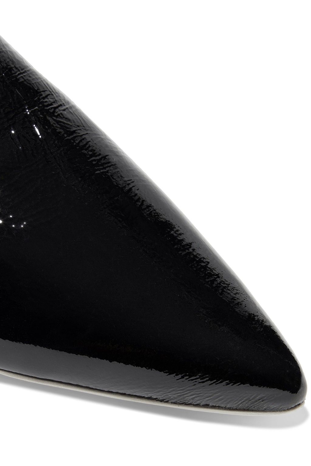 MERCEDES CASTILLO Crinkled patent-leather slides