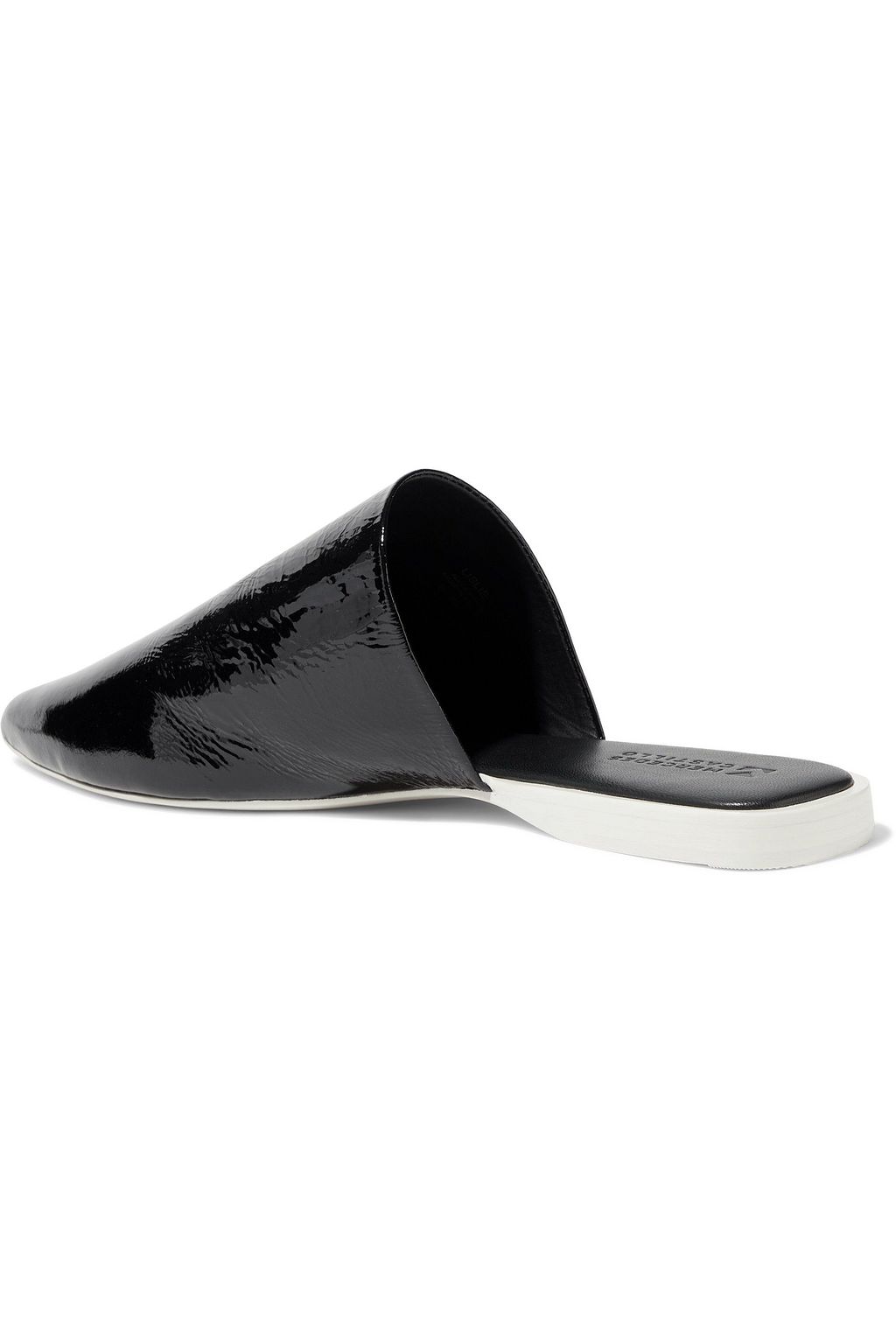 MERCEDES CASTILLO Crinkled patent-leather slides