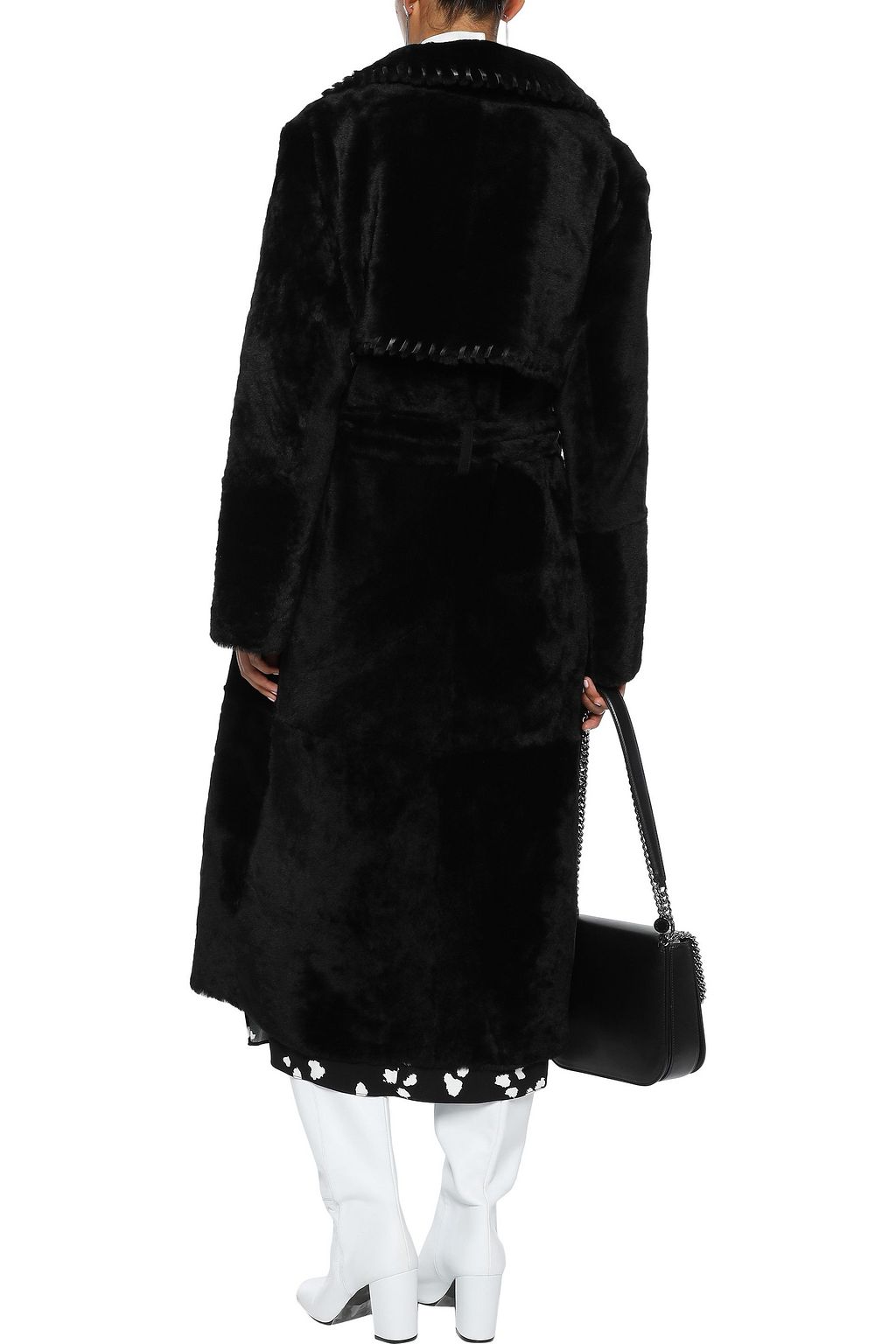 YVES SALOMON Reversible leather-trimmed shearling coat