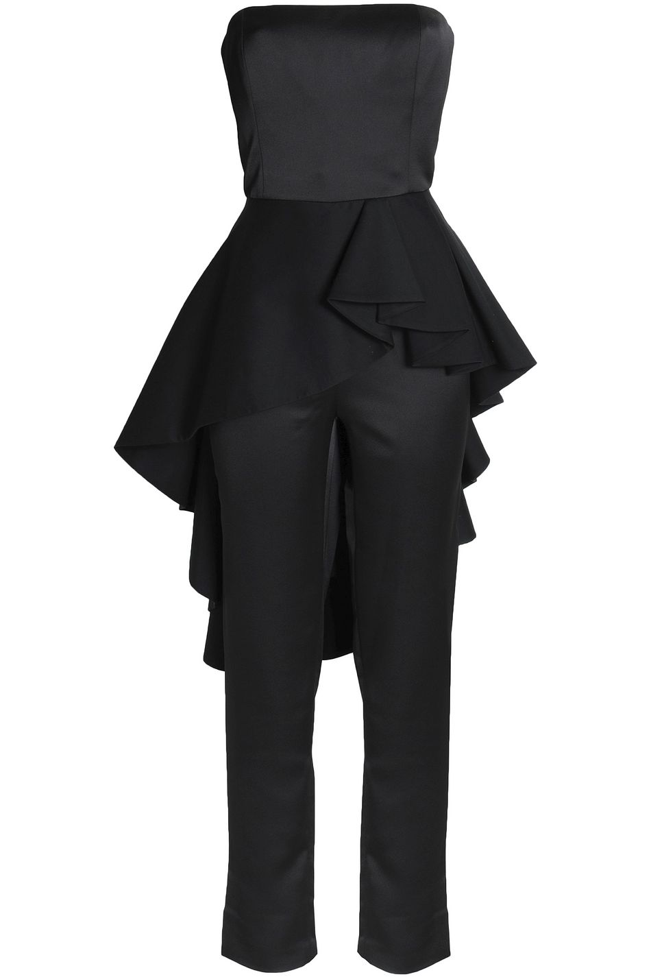 peplum jumpsuit black